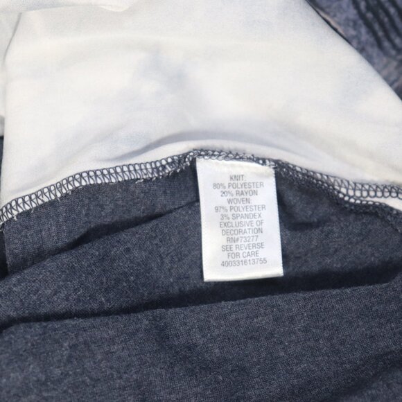 Simply Vera Vera Wang Blue Grey Asymmetrical Shirt, Size Medium - Picture 6 of 9